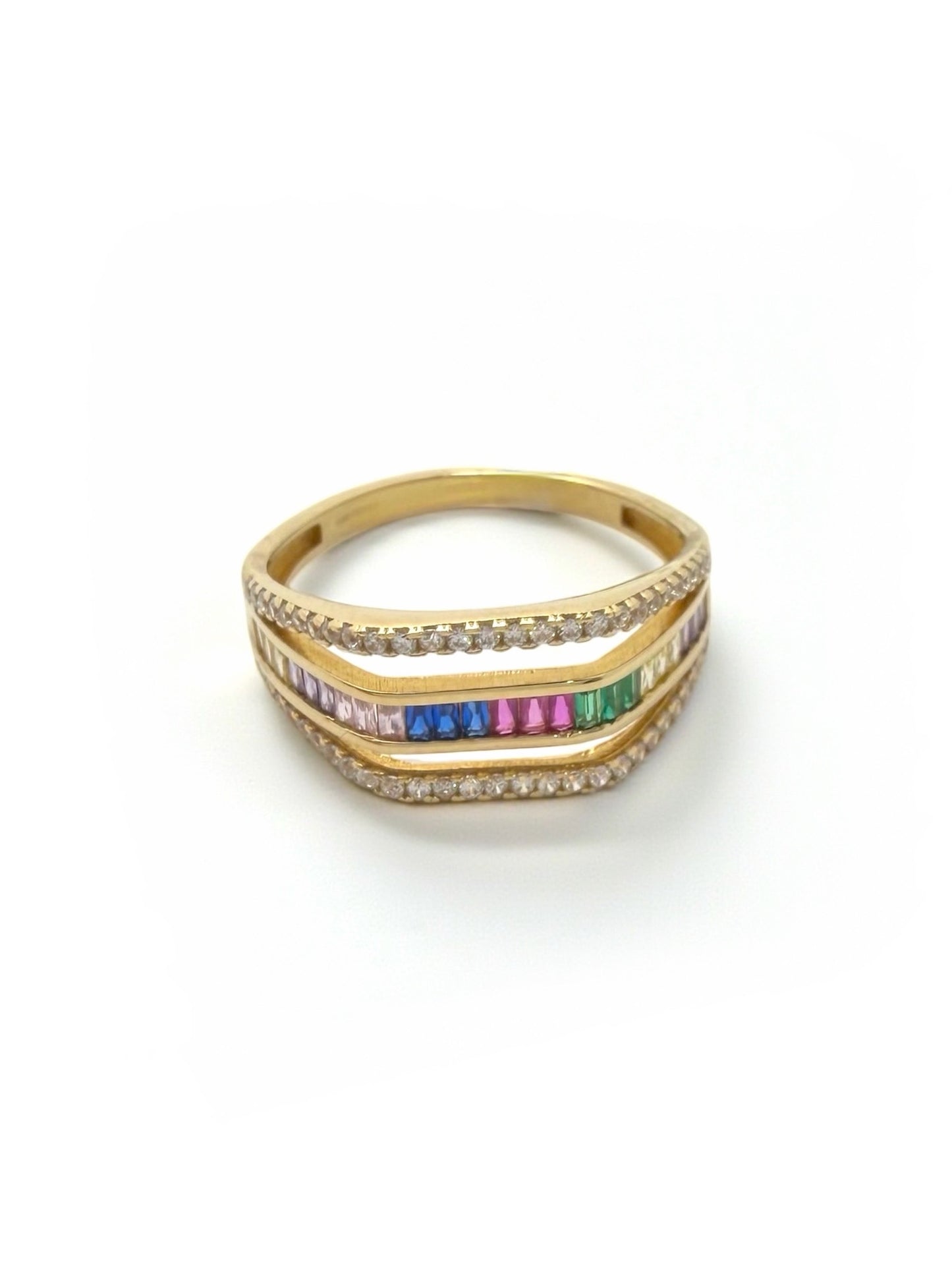 Rainbow gold ring