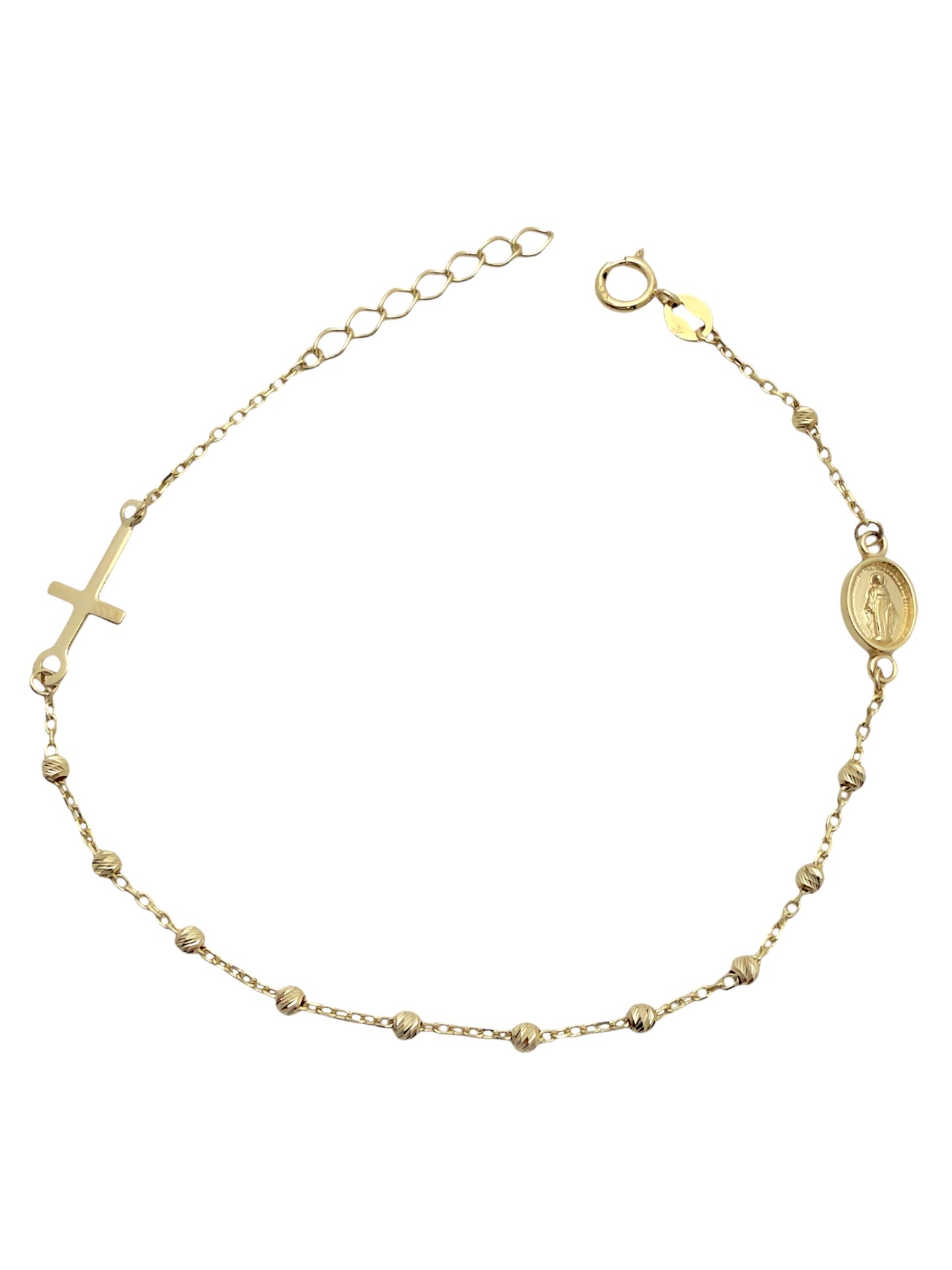 Zlatna narukvica krunica Shine