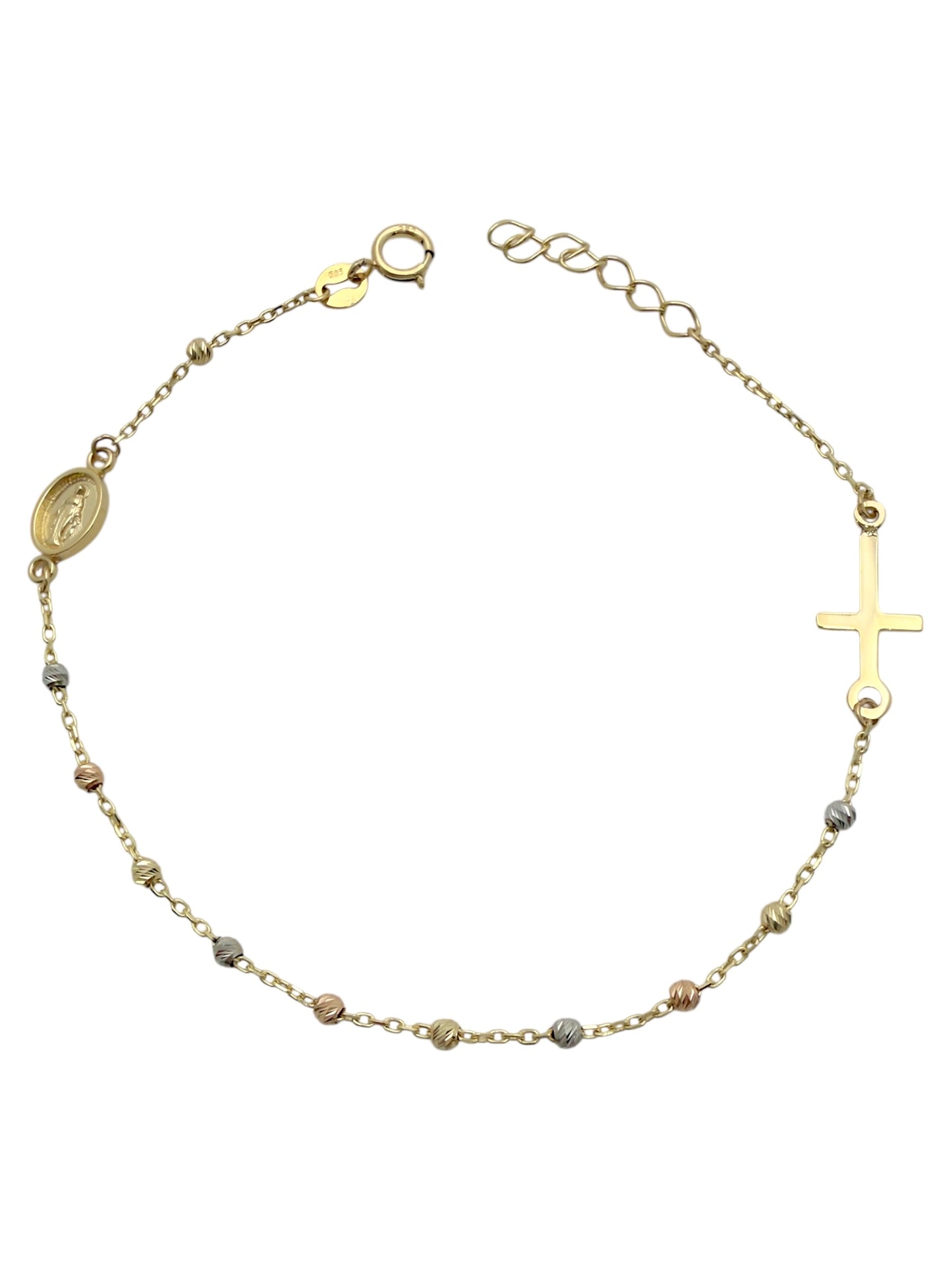 Zlatna narukvica krunica Shine Combo