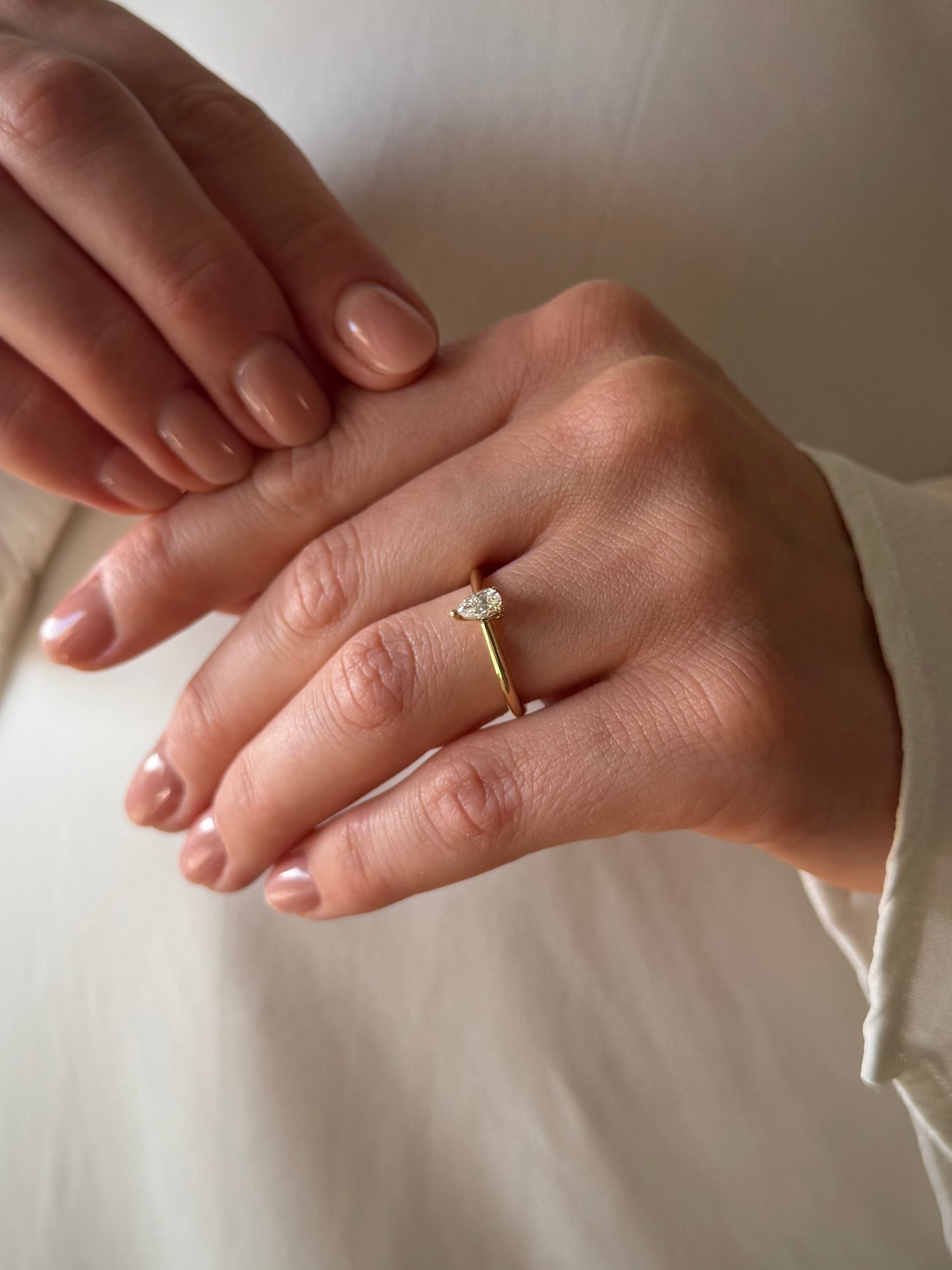 Zlatni prsten s dijamantom Suza 0,40ct Vs2