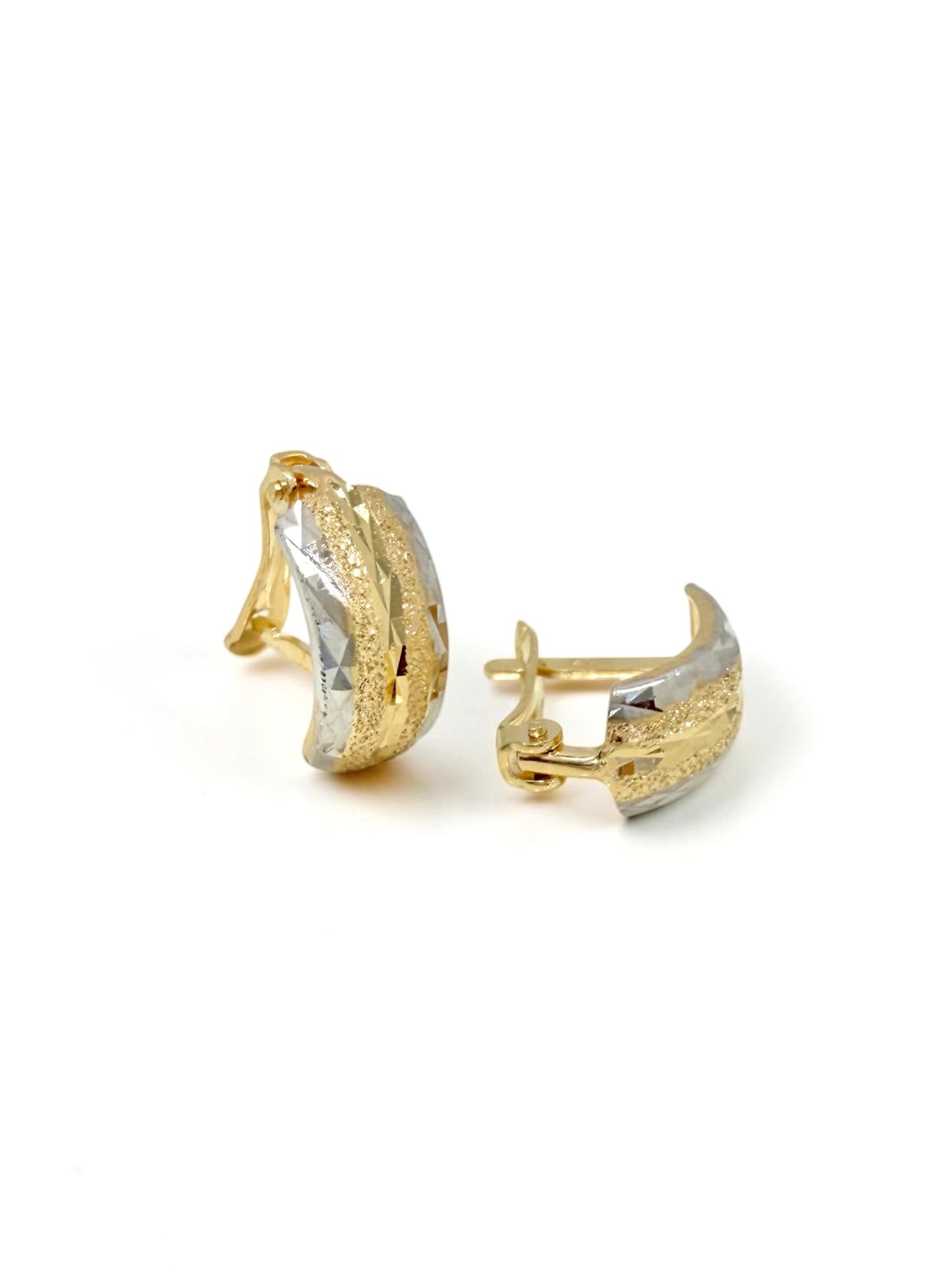 Zlatne naušnice Textured Hoops