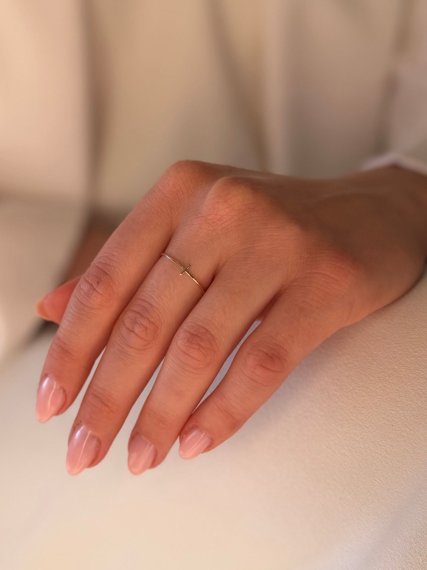 Zlatni prsten Cross Mini