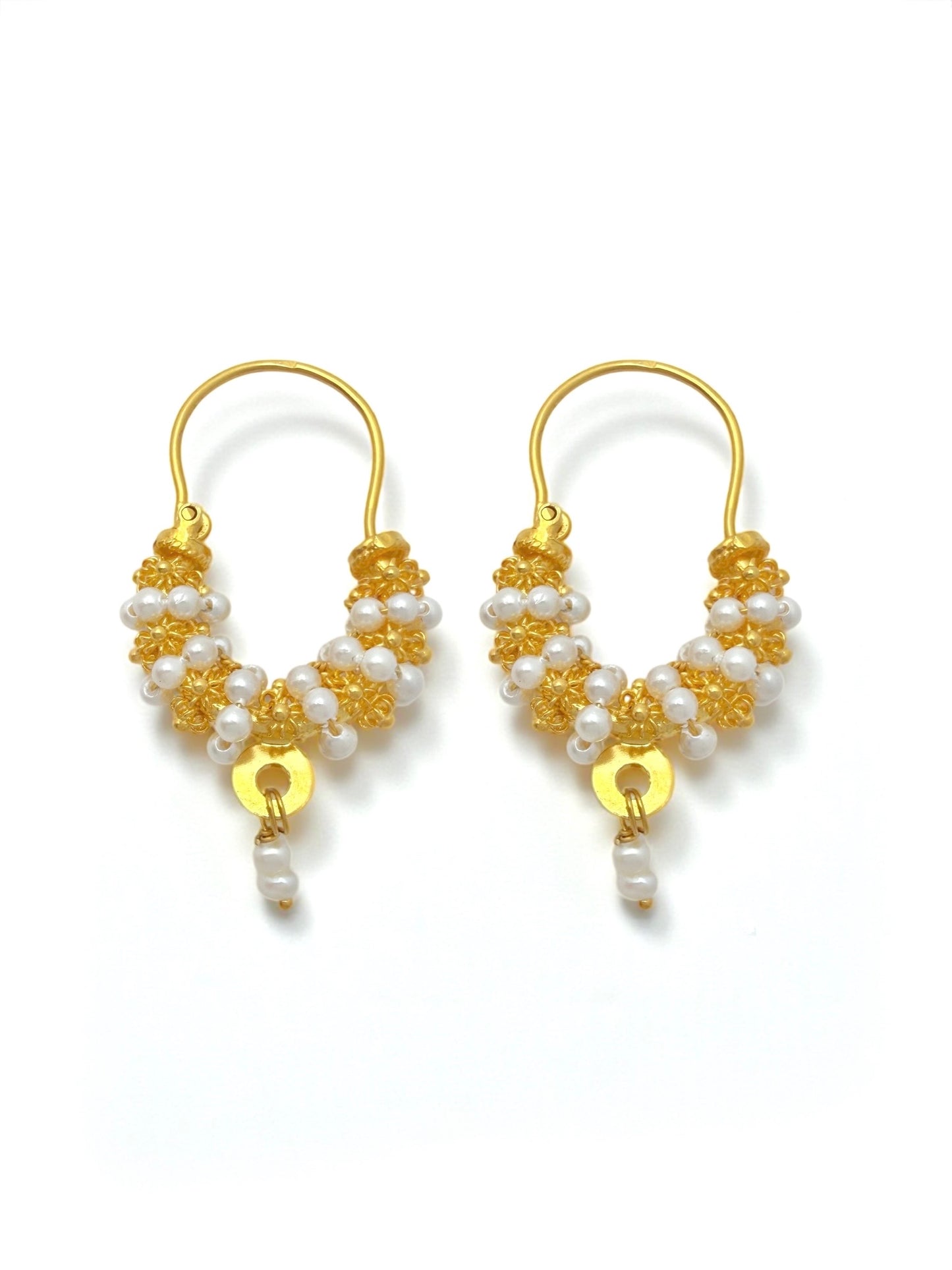 Zlatne tradicijske naušnice s biserima