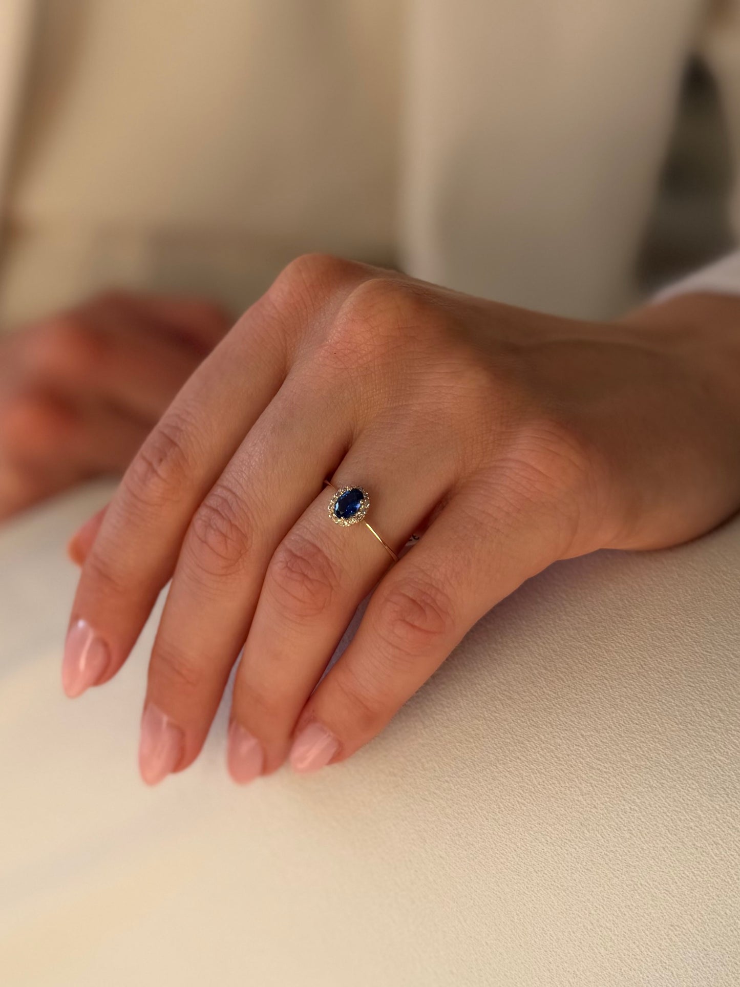 Zlatni prsten Blue Touch