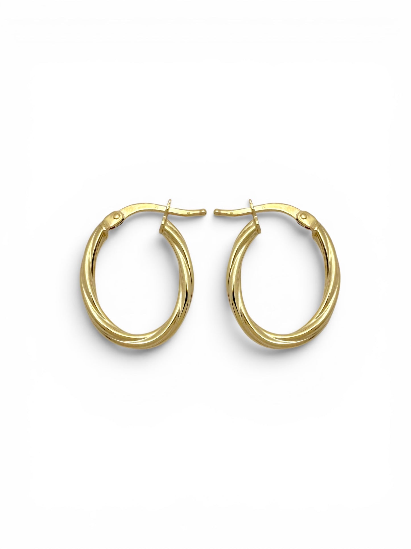 Zlatne naušnice Twist Oval