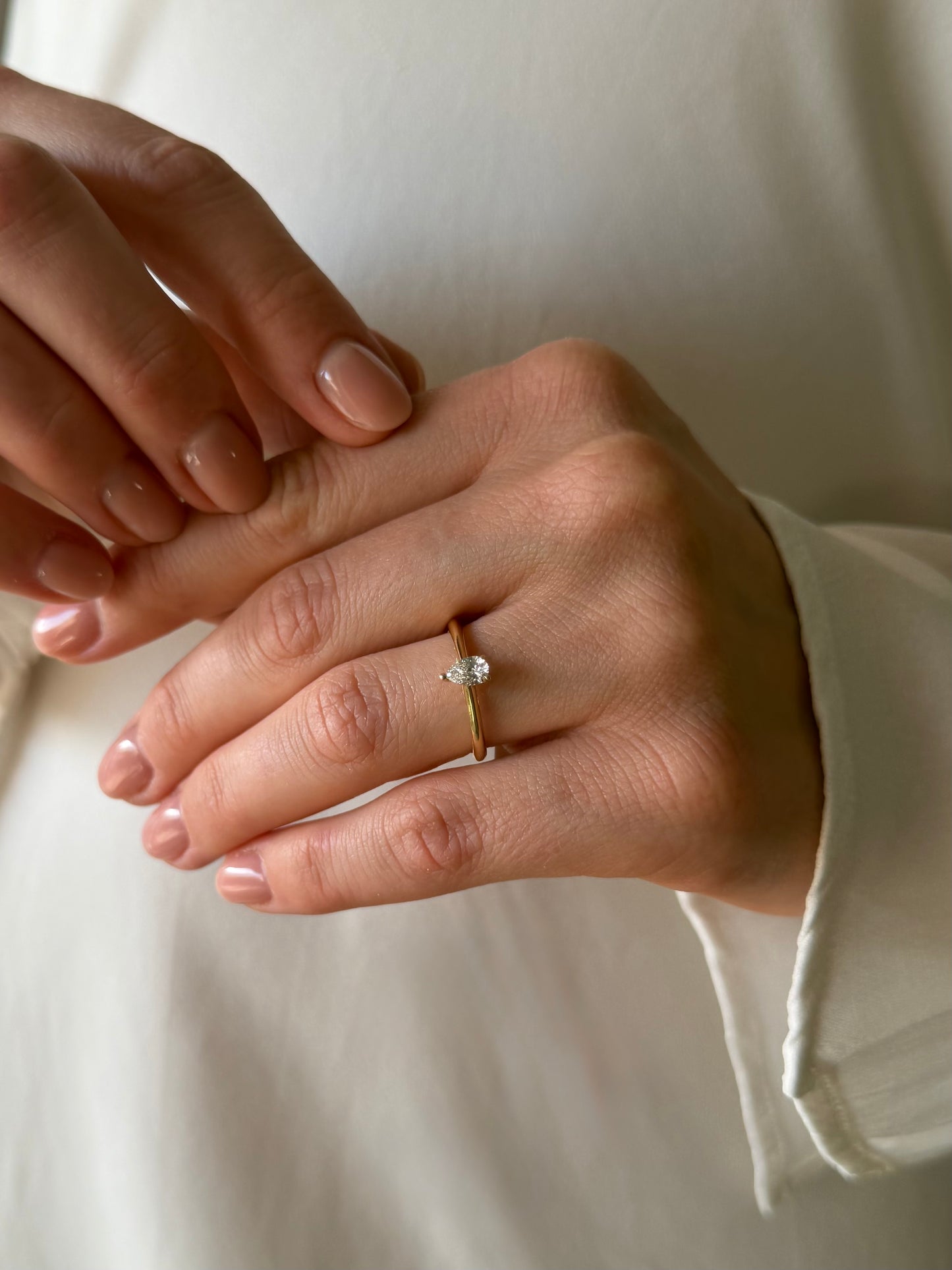 Zlatni prsten s dijamantom Suza 0,40ct Vs2