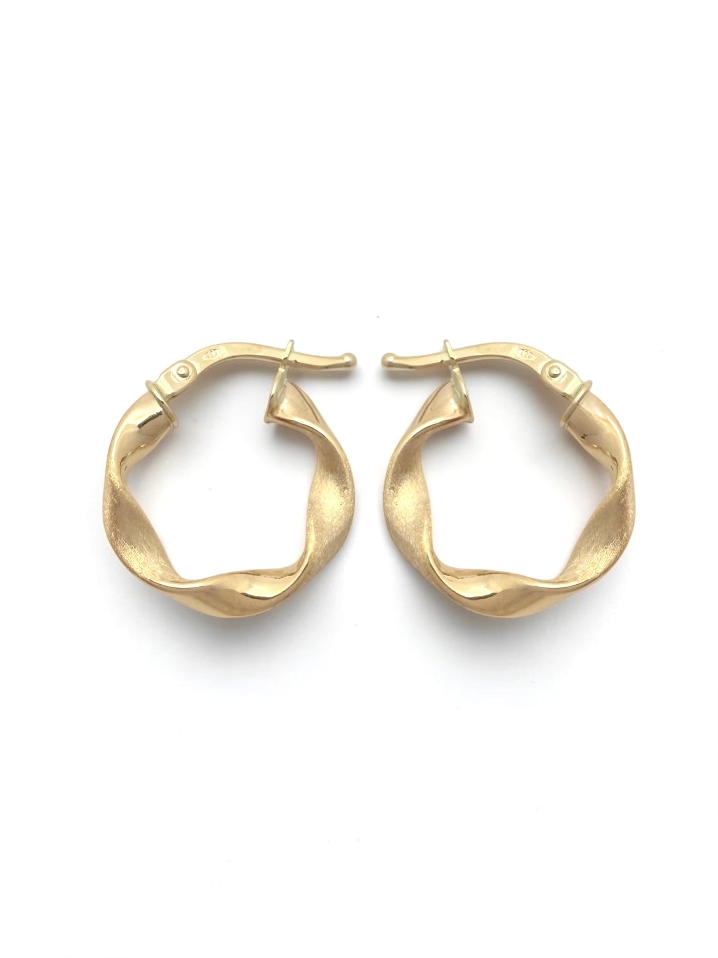 Zlatne naušnice Twist Hoops