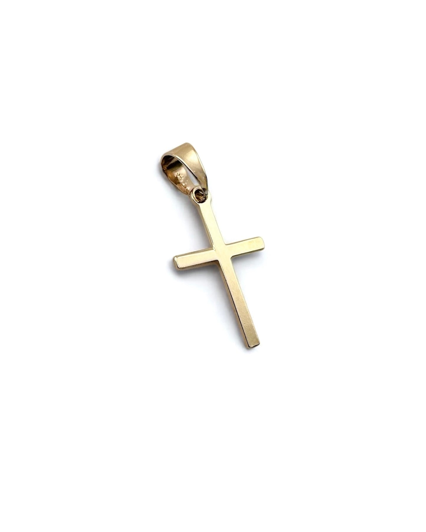 Gold pendant Cross Simple