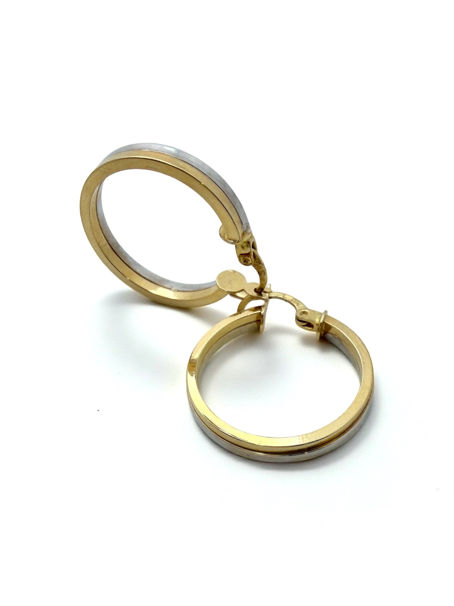 Zlatne naušnice bijelo/žuto