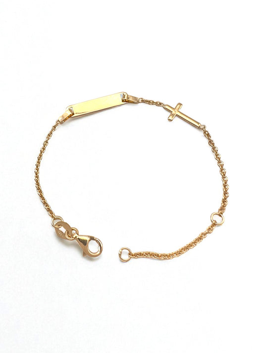 Zlatna dječja narukvica Križ-Zlatarna Vitić
