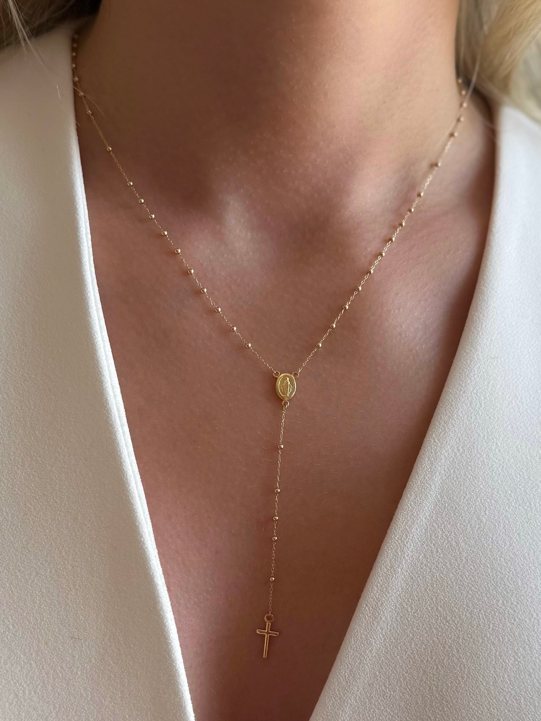 Zlatna jednostavna ogrlica krunica-Zlatarna Vitić