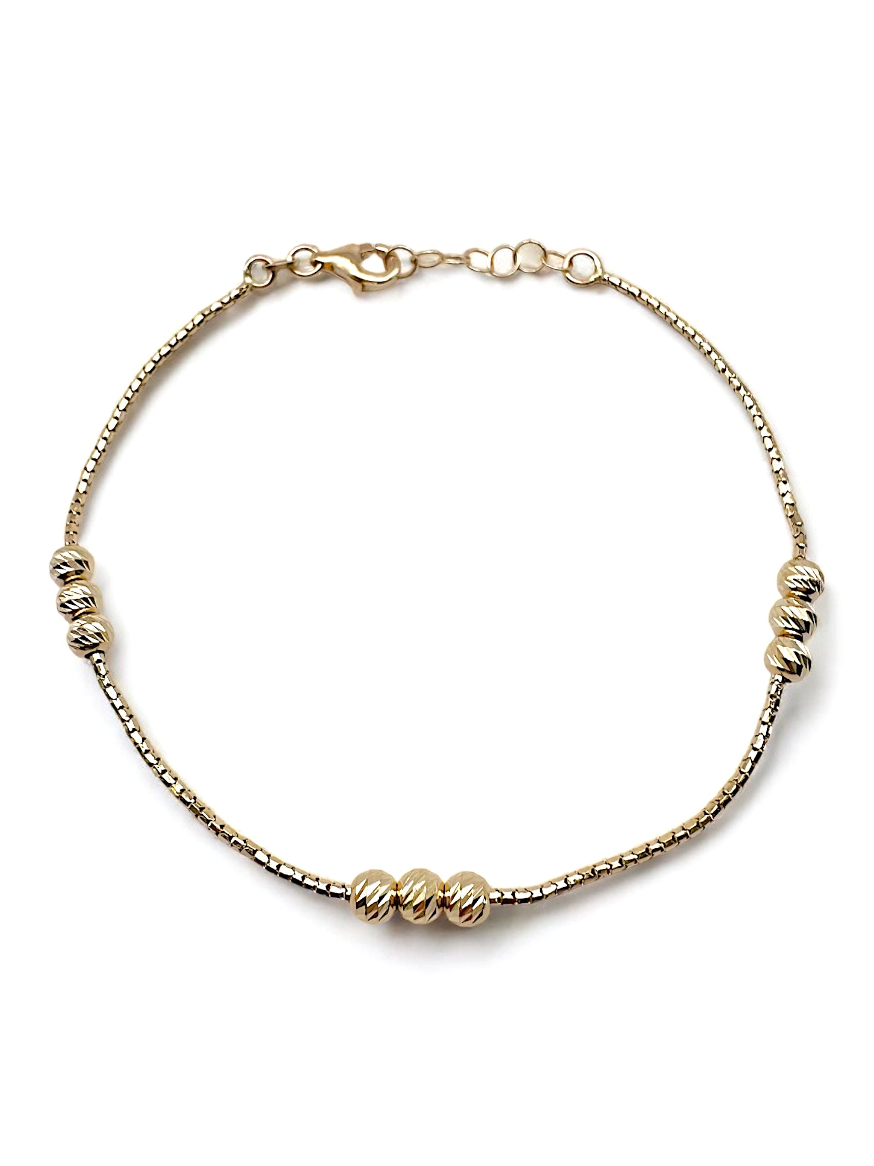 Zlatna narukvica Gold Beaded-Zlatarna Vitić