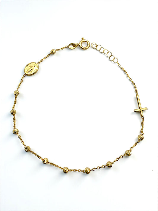 Zlatna narukvica krunica Divine-Zlatarna Vitić