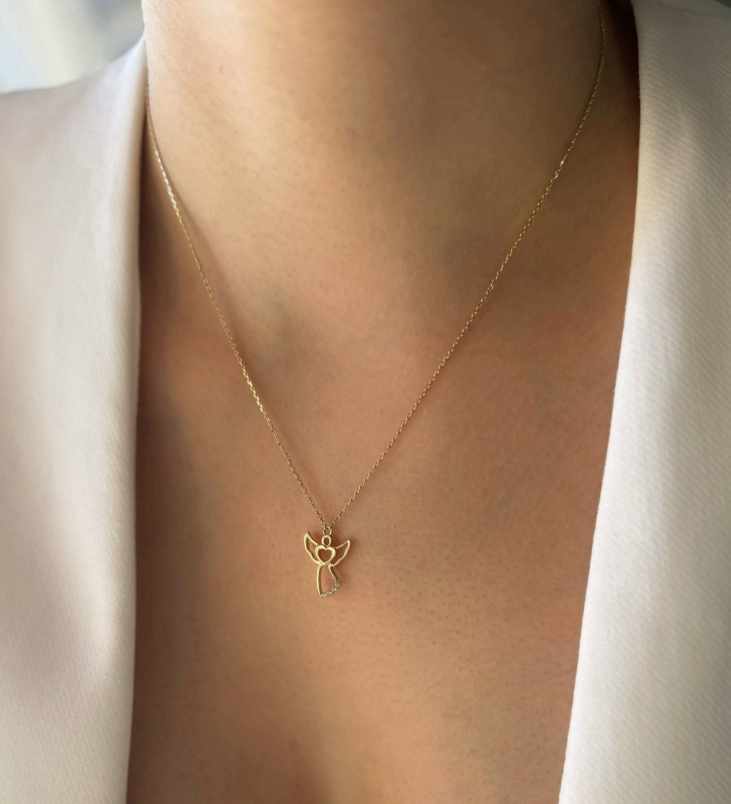 Angel Glow gold necklace