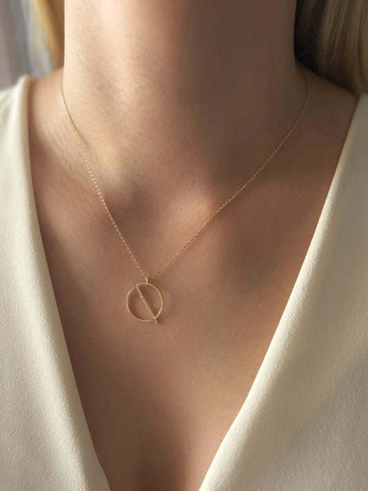 Zlatna ogrlica Halo Charm-Zlatarna Vitić