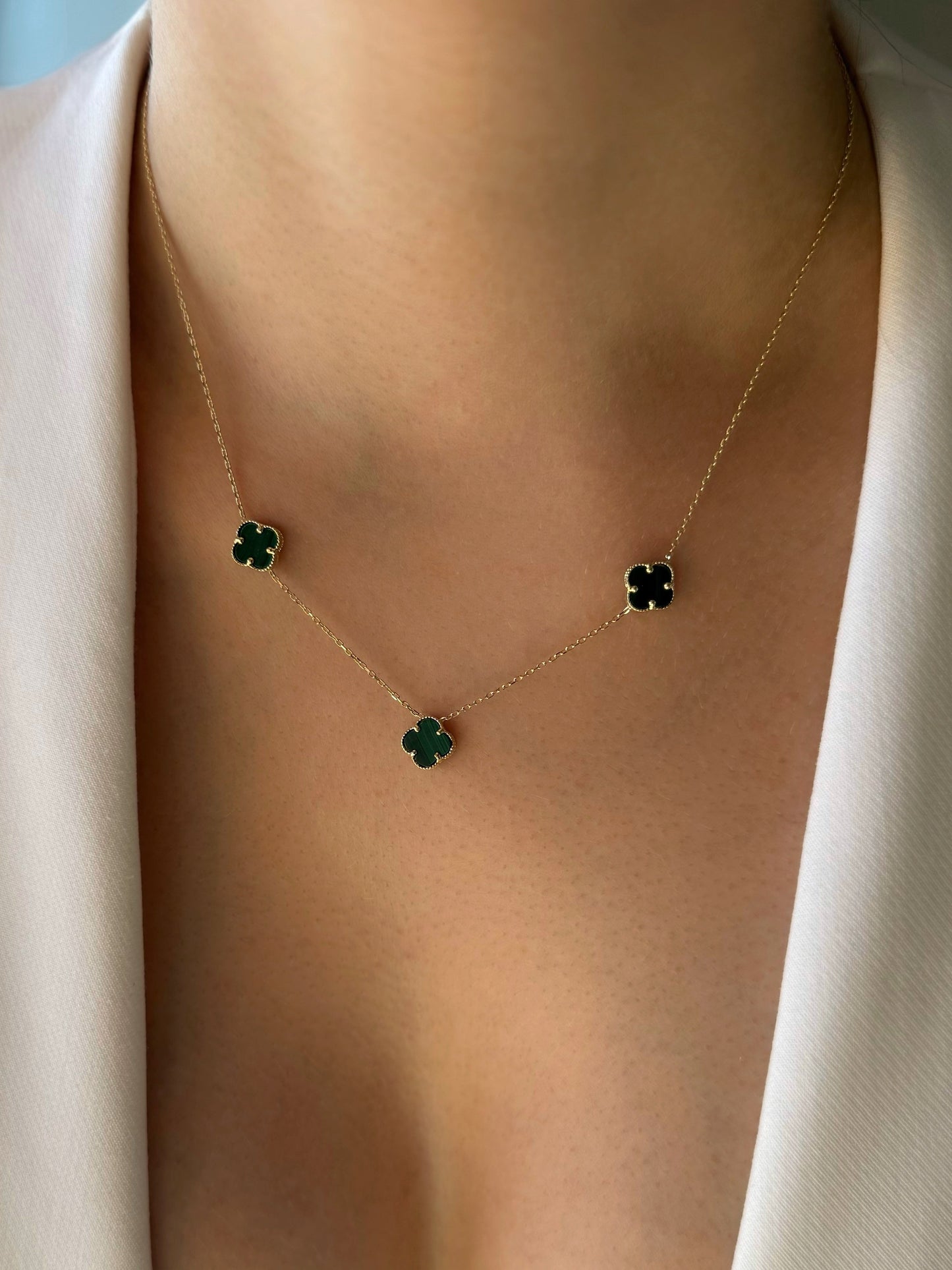 Lucky Green gold necklace