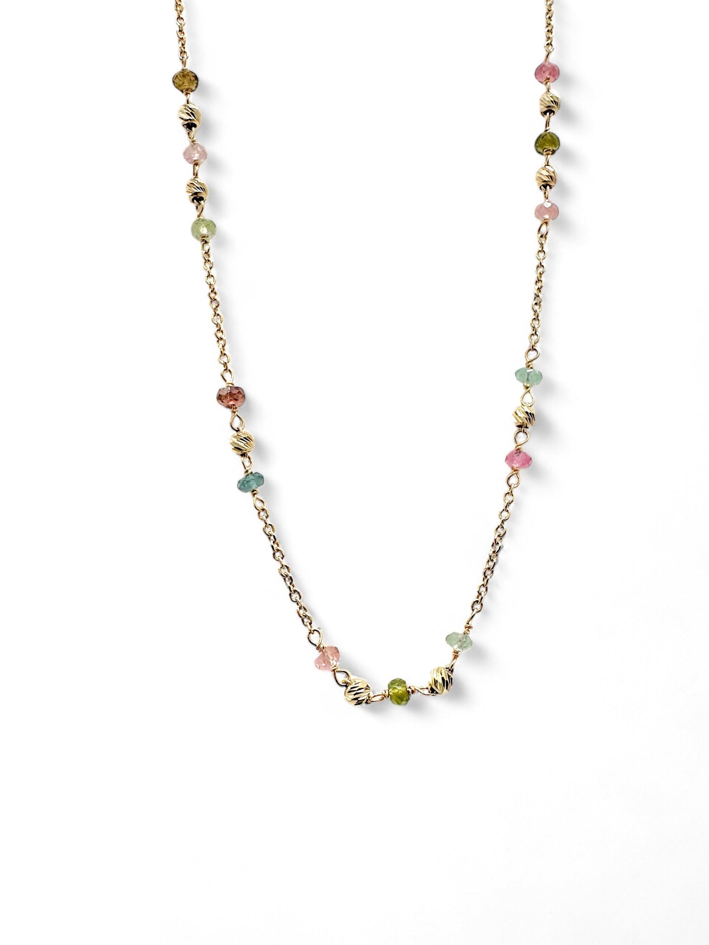 Zlatna ogrlica Natural Colored Stones-Zlatarna Vitić