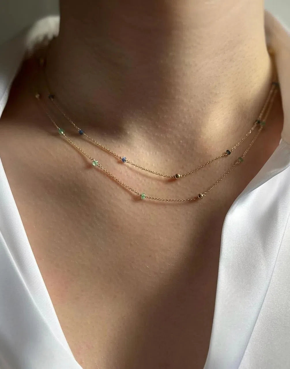 Zlatna ogrlica Natural Stones-Zlatarna Vitić