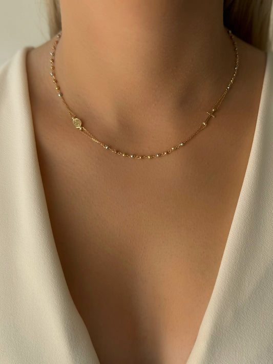 Zlatna ogrlica krunica Golden Grace