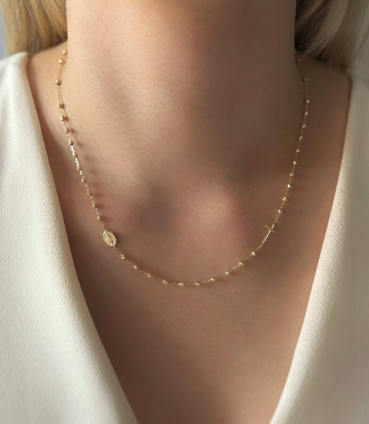 Zlatna ogrlica krunica Peace-Zlatarna Vitić