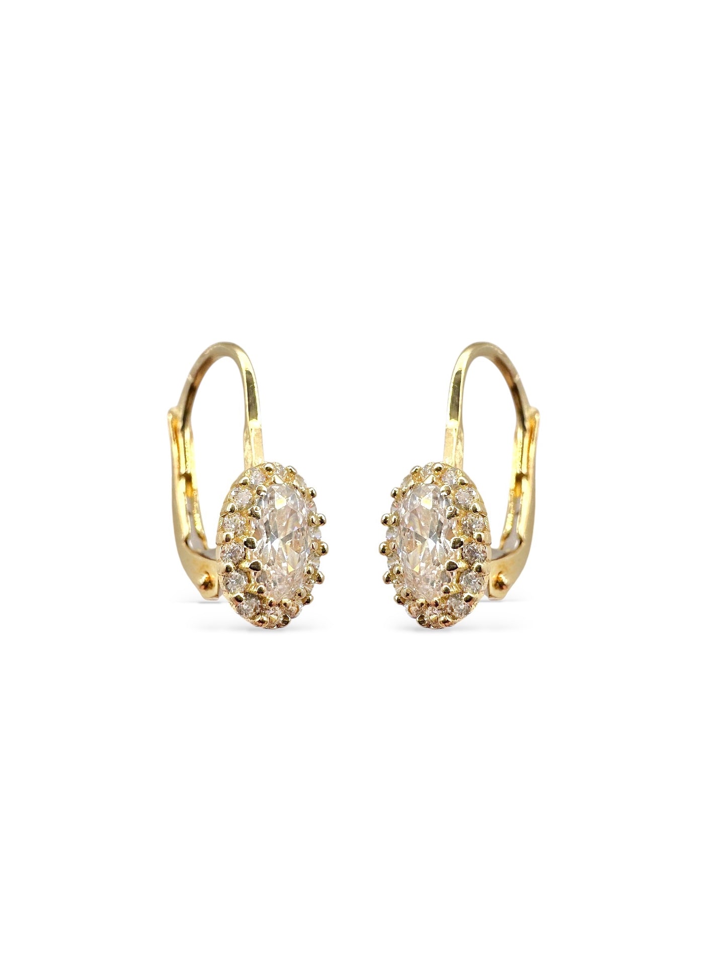 Zlatne naušnice Lustrous Gem