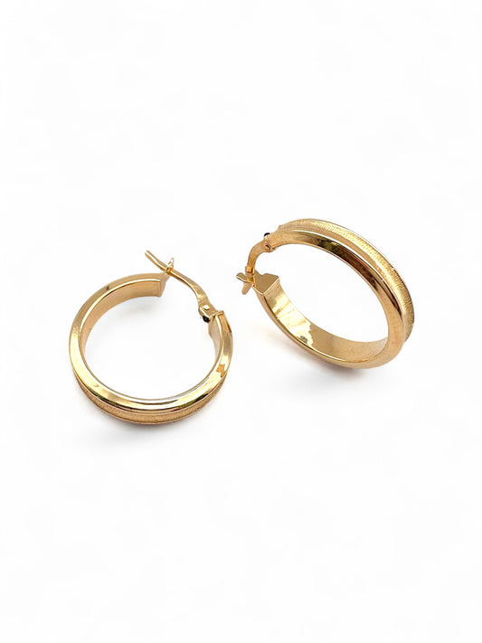 Zlatne naušnice Round Matt-Zlatarna Vitić