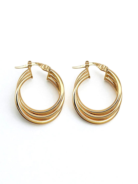 Zlatne naušnice Trinity Glow-Zlatarna Vitić