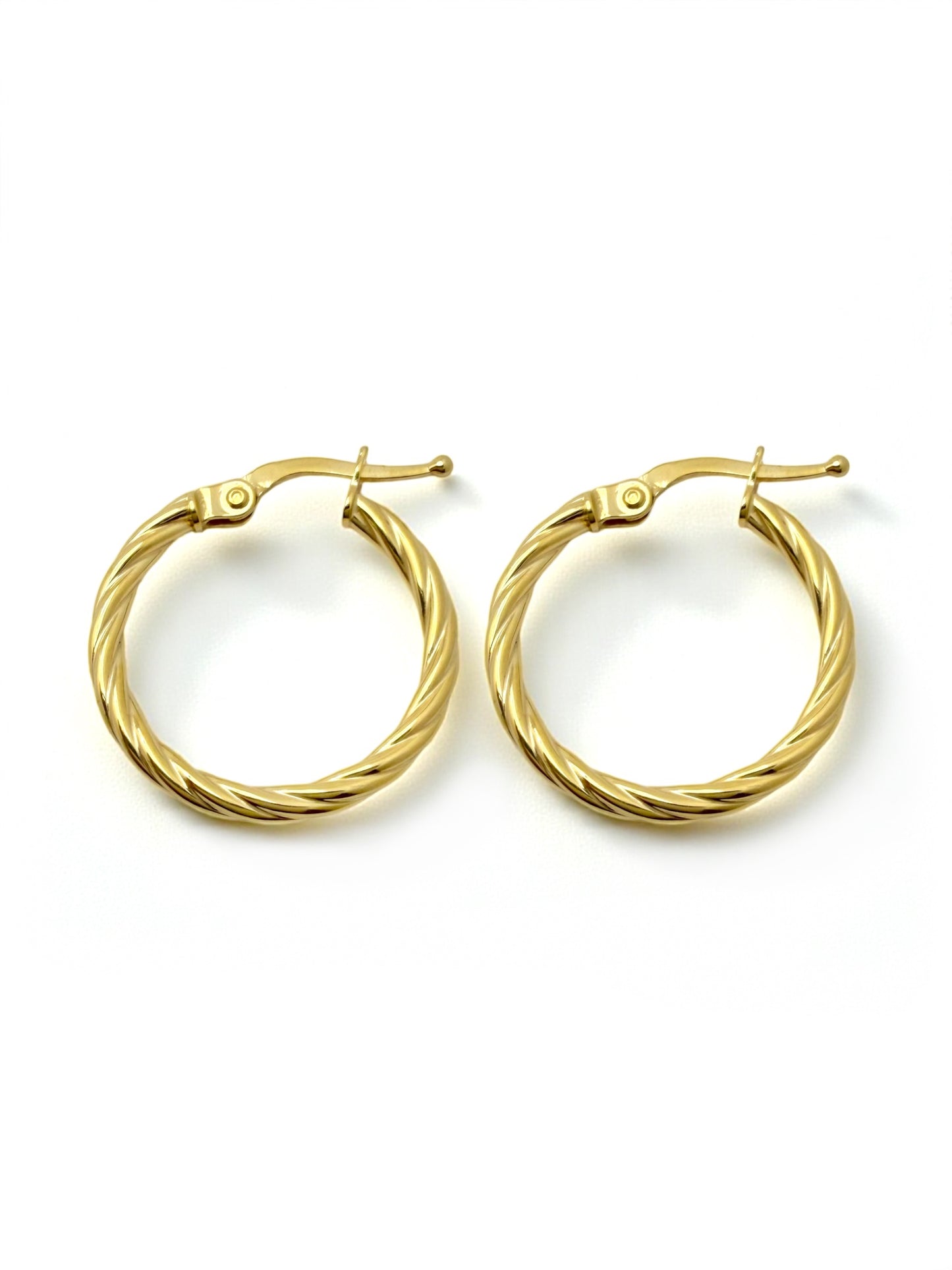 Zlatne naušnice Twistes Round-Zlatarna Vitić