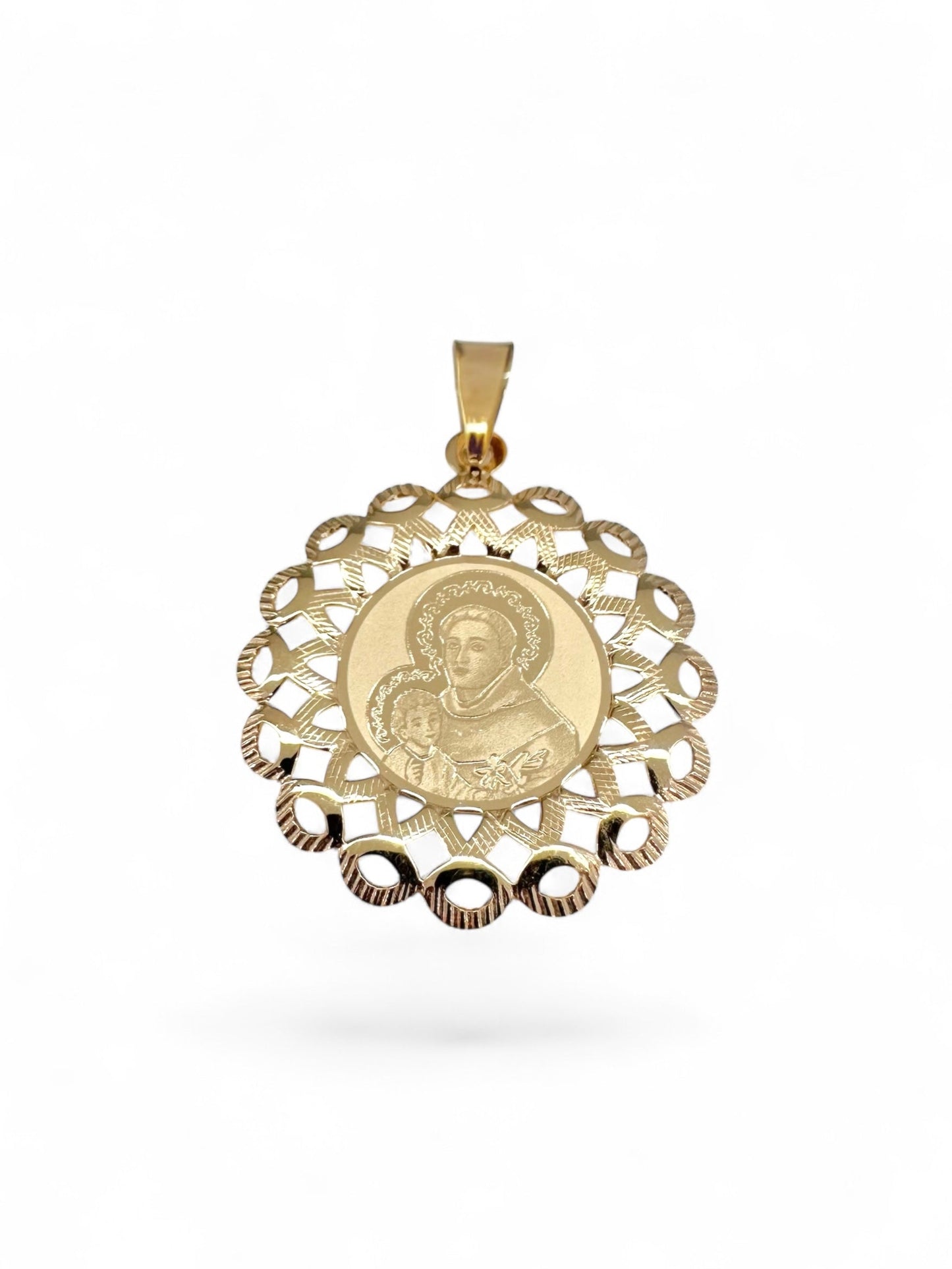 Zlatni cvjetni privjesak Sv. Ante L