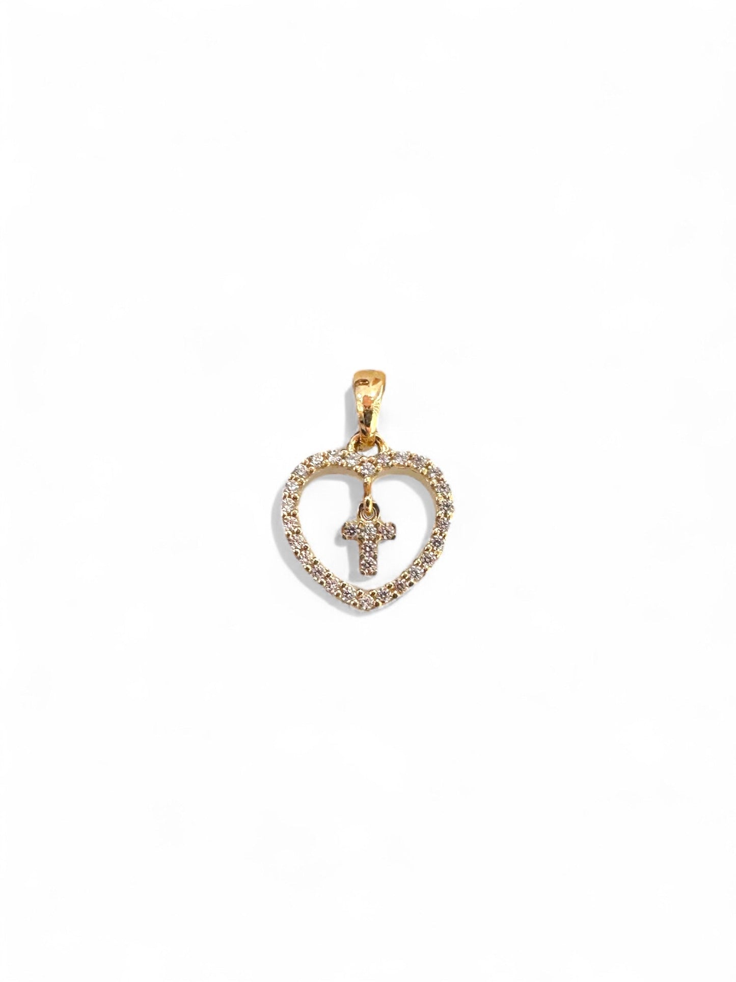 Zlatni privjesak Heart & Cross-Zlatarna Vitić