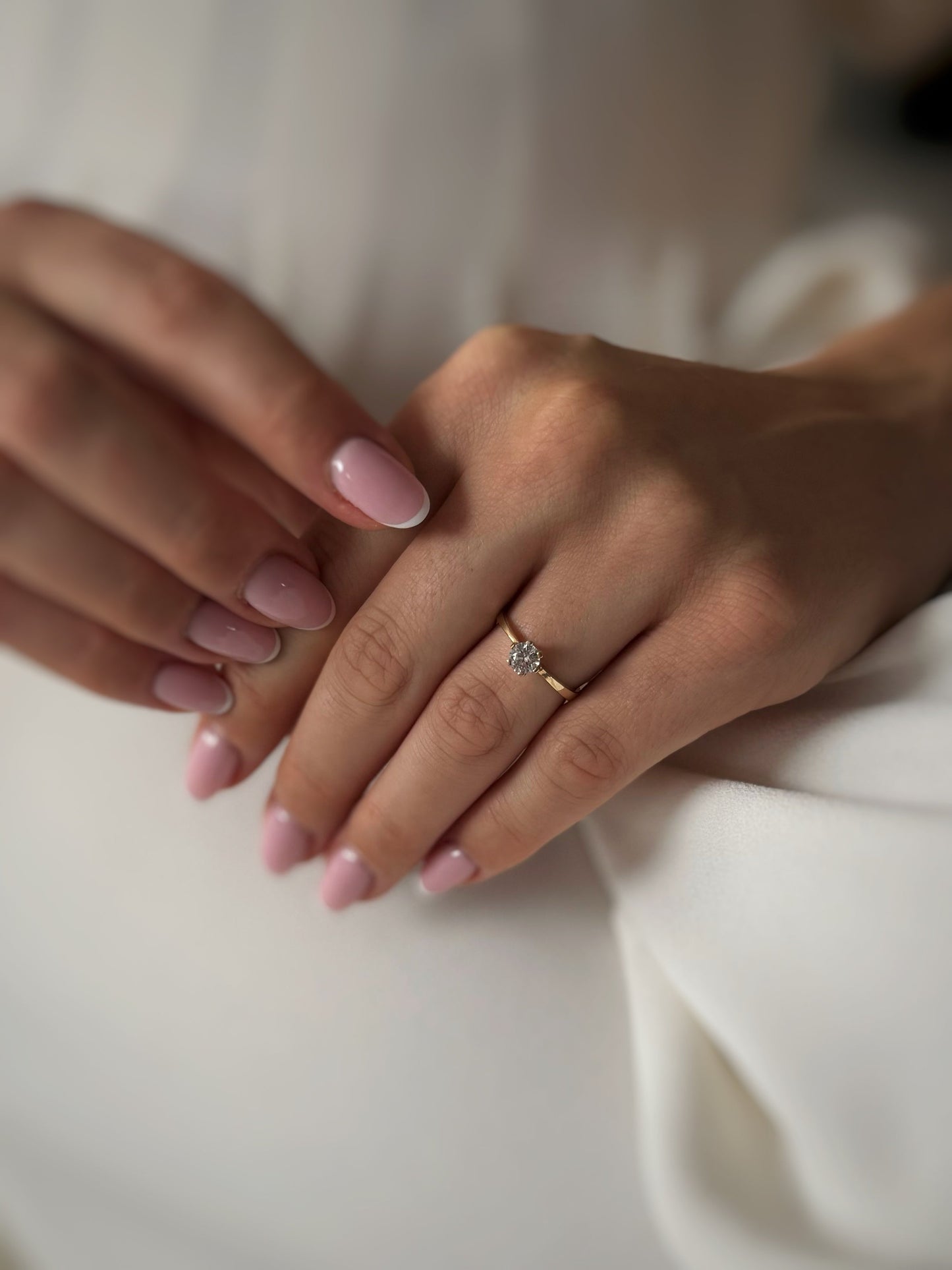 Shimmering Devotion gold engagement ring