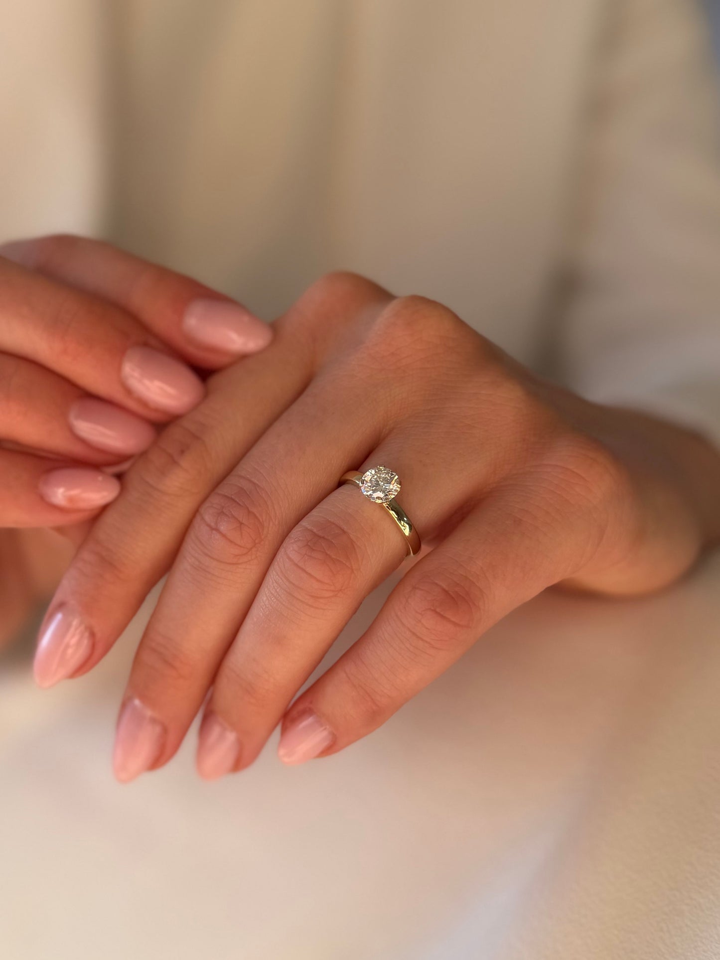 Zlatni zaručnički prsten s Lab. Dijamantom 1,07ct