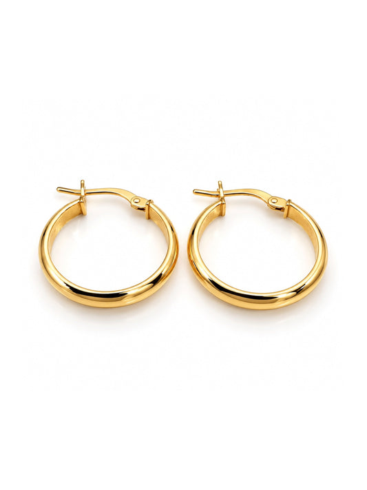 Radiant Hoops gold earrings
