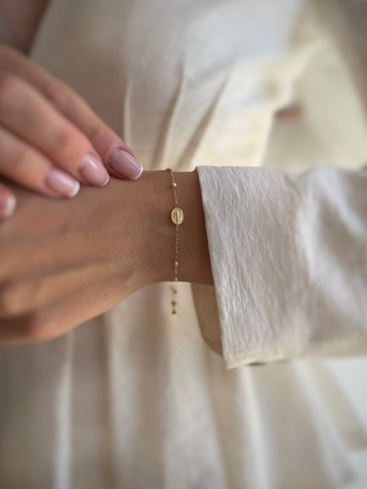 Zlatna narukvica krunica Rosary