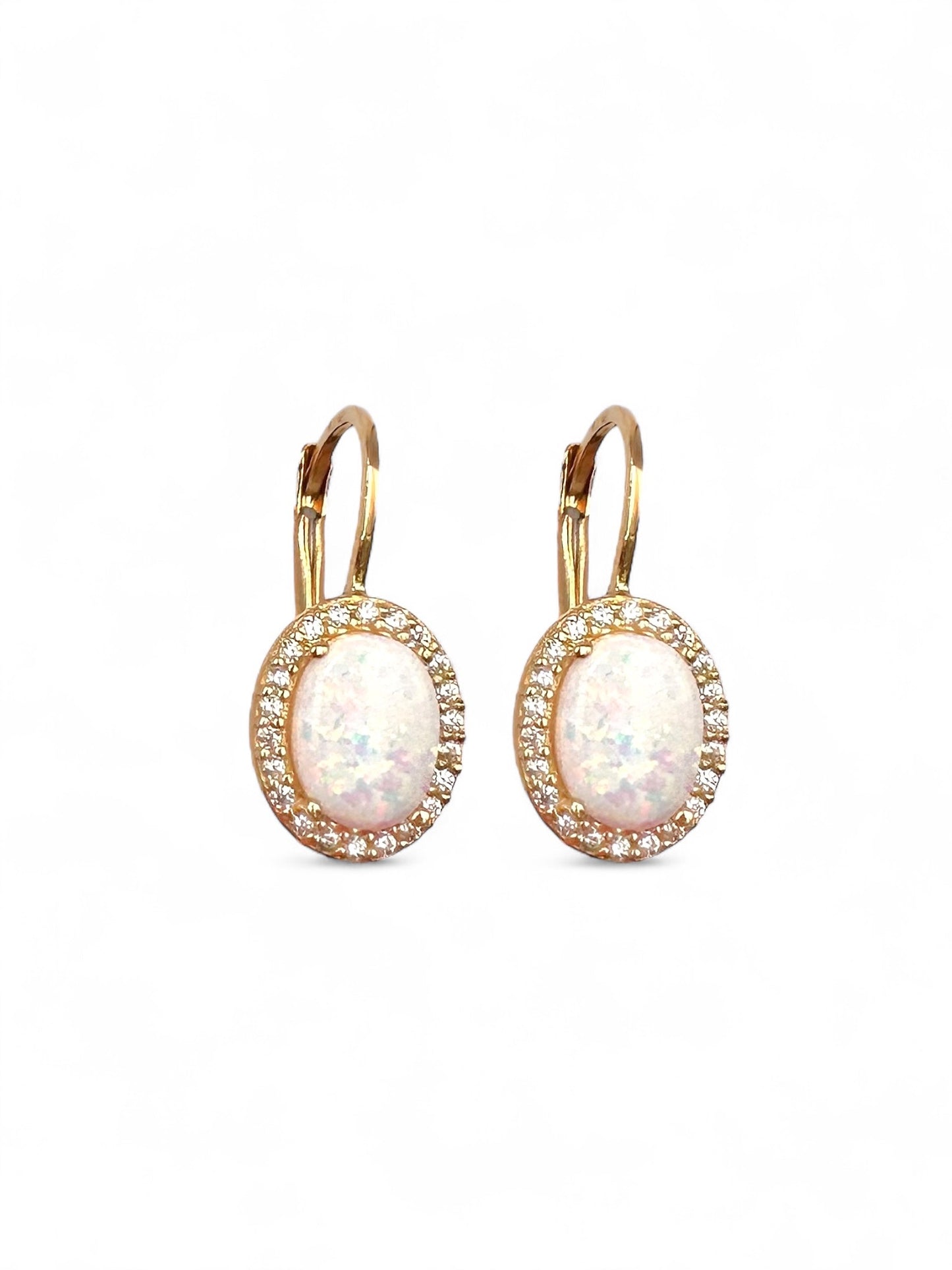 Zlatne naušnice Opal Gold