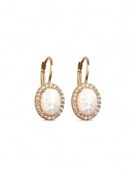 Zlatne naušnice Opal Gold