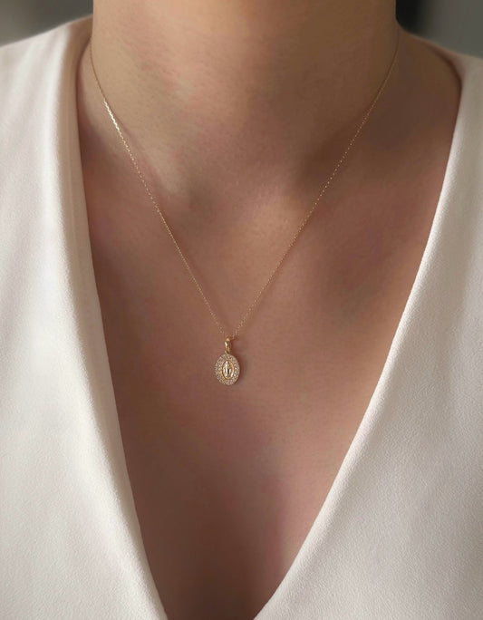 Zlatna ogrlica Čudotvorna medaljica Shiny