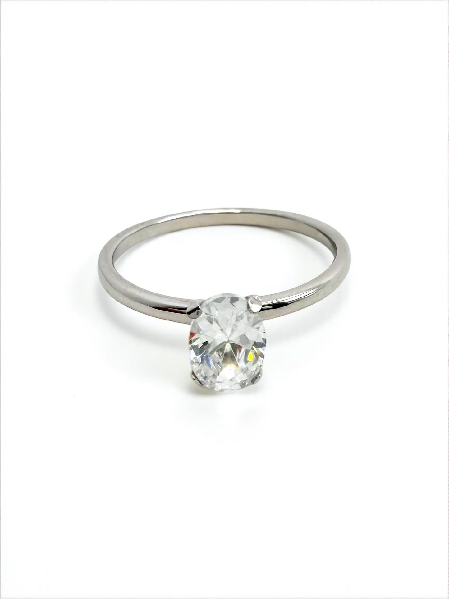 Bijelo zlato prsten Oval