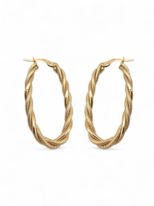 Zlatne naušnice Twirl Hoops