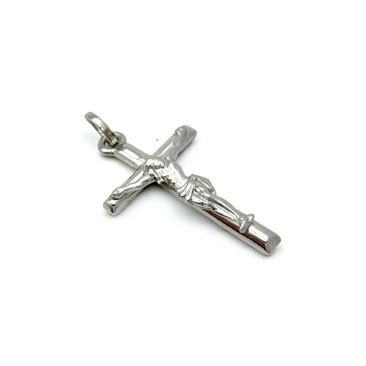 Bijelo zlato privjesak Križ Simple