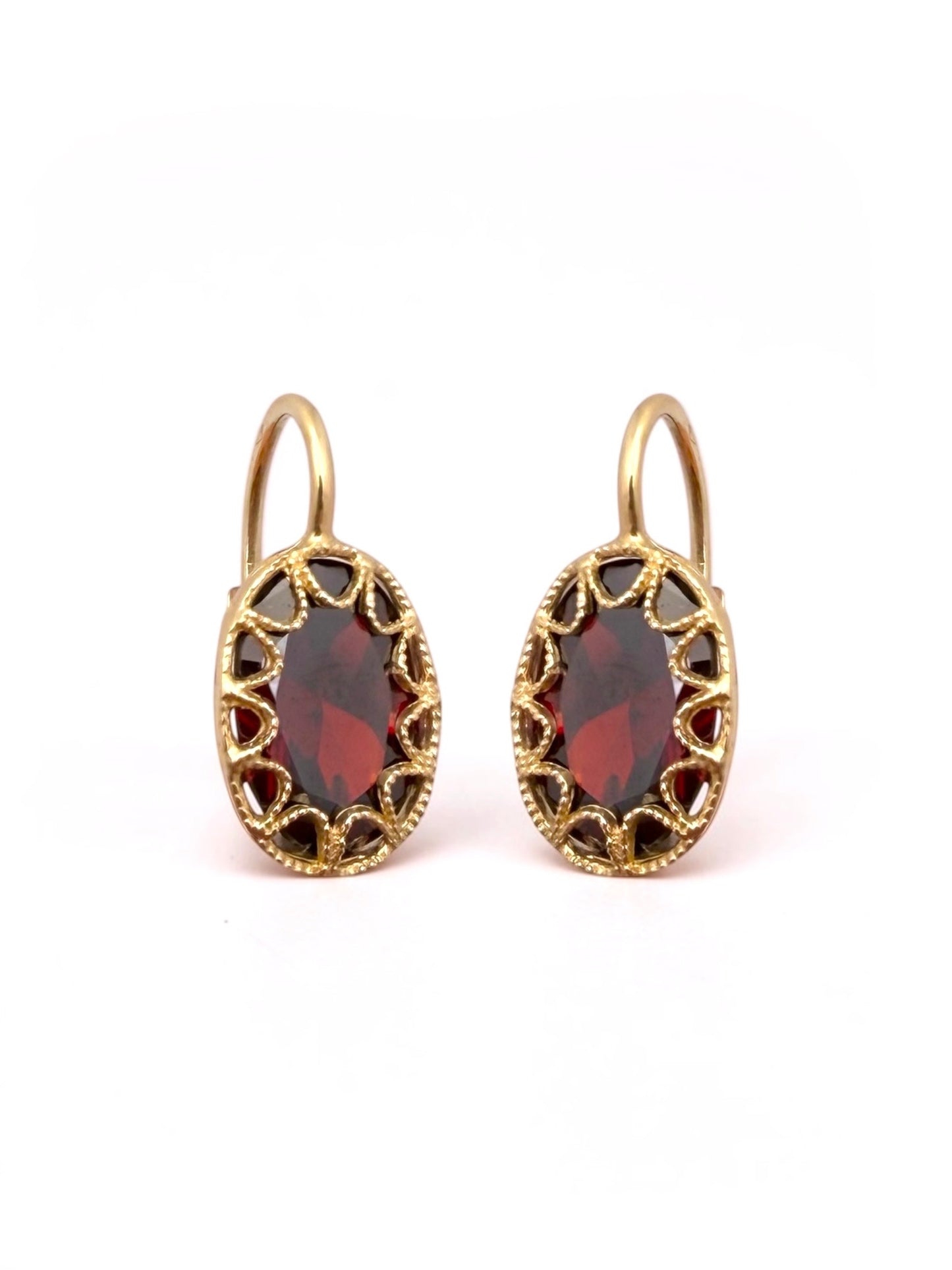 Zlatne maušnice Garnet