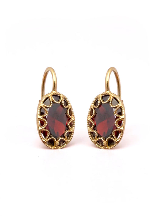 Zlatne maušnice Garnet