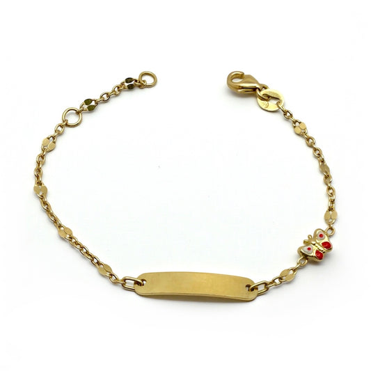 Zlatna narukvica za djevojčice Delicate Butterfly Band