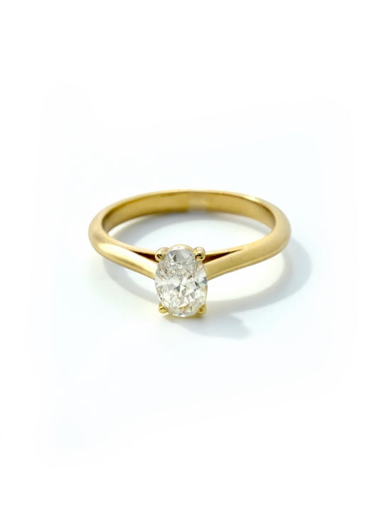 Zlatni prsten s dijamantom Oval 0,41ct VS2 G