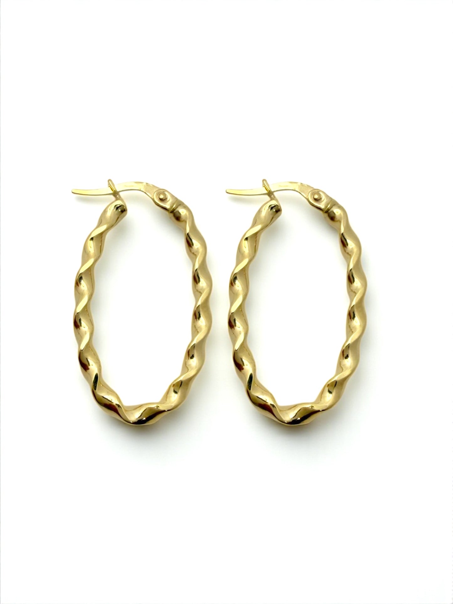 Zlatne naušnice Oval Glam