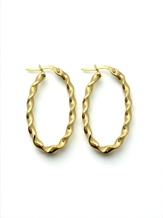 Zlatne naušnice Oval Glam