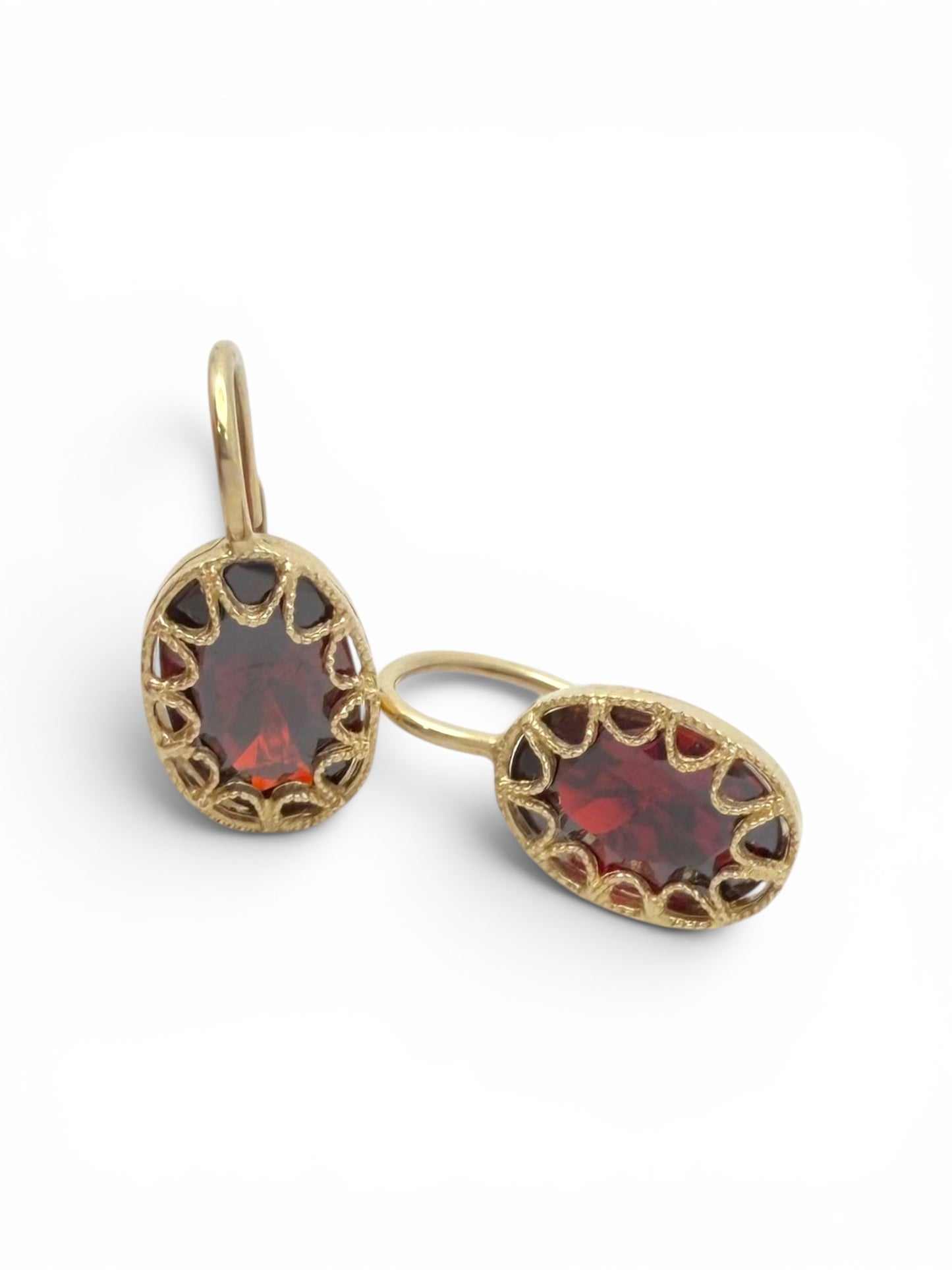 Zlatne maušnice Garnet