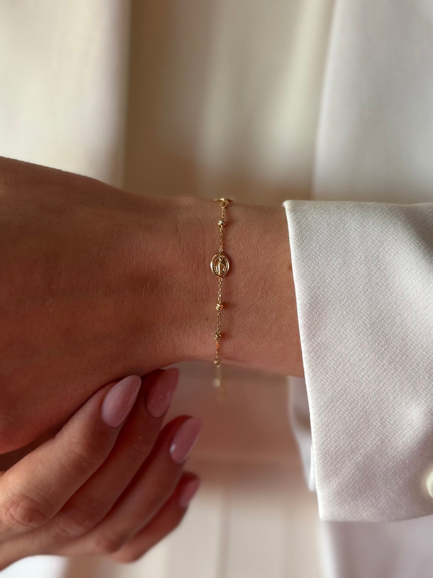 Zlatna narukvica krunica Rosary