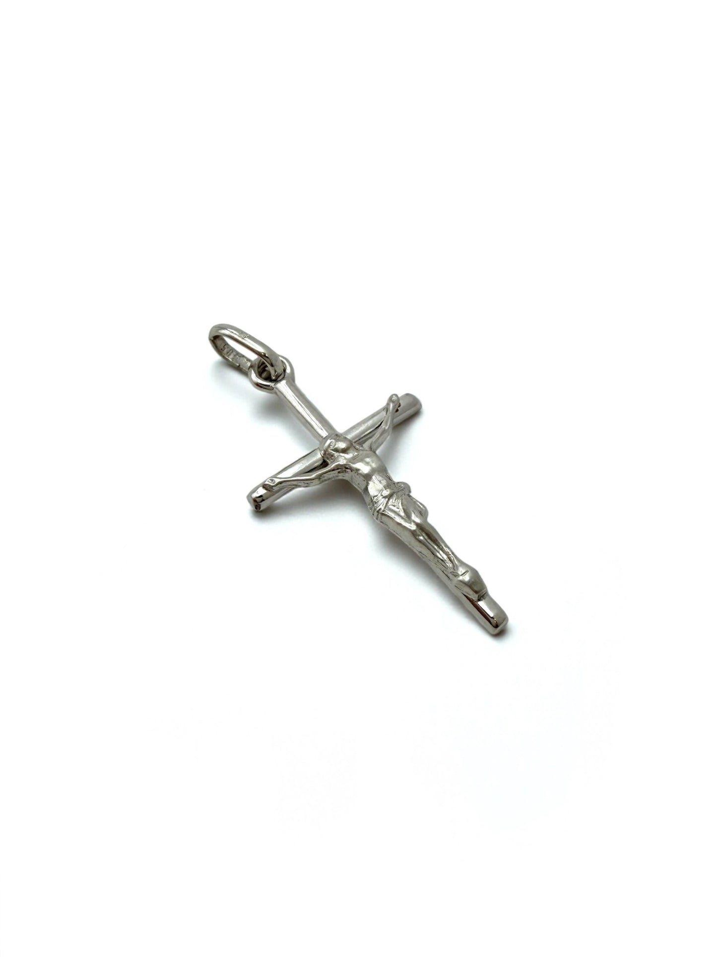 Bijelo zlato privjesak Križ Lumicruz