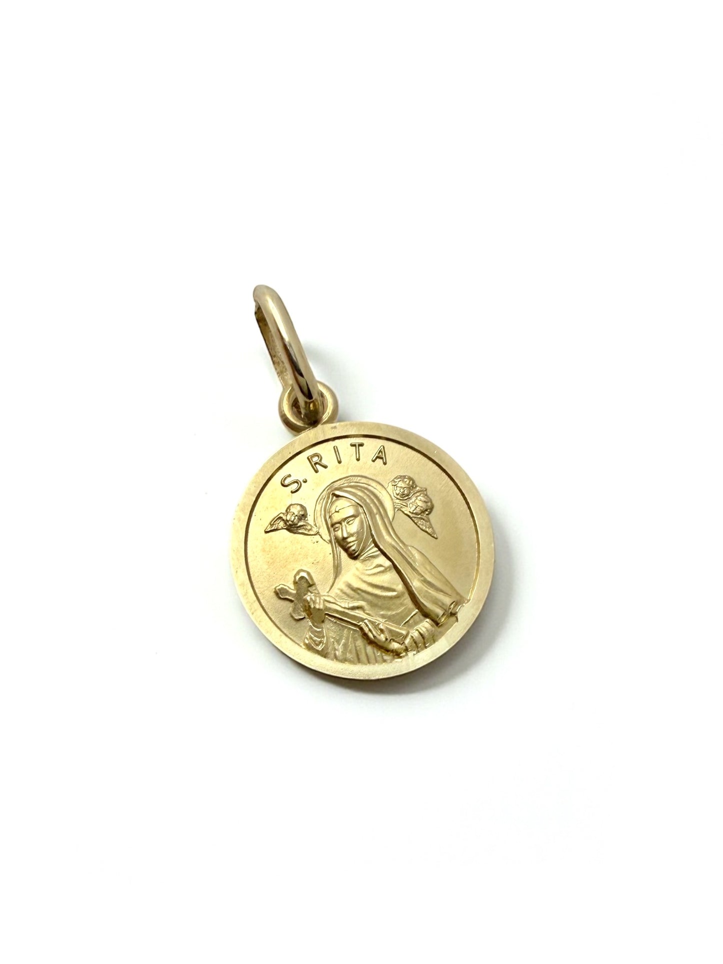 Zlatni privjesak Sv. Rita 12mm